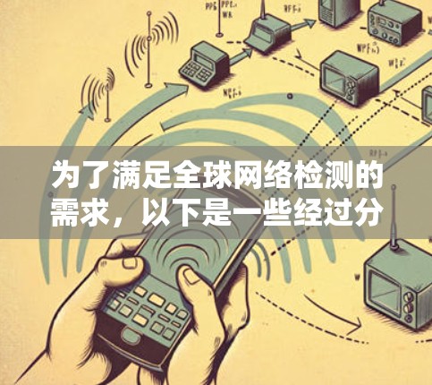为了满足全球网络检测的需求，以下是一些经过分析的工具推荐，每个工具都有其特定的应用场景和优势