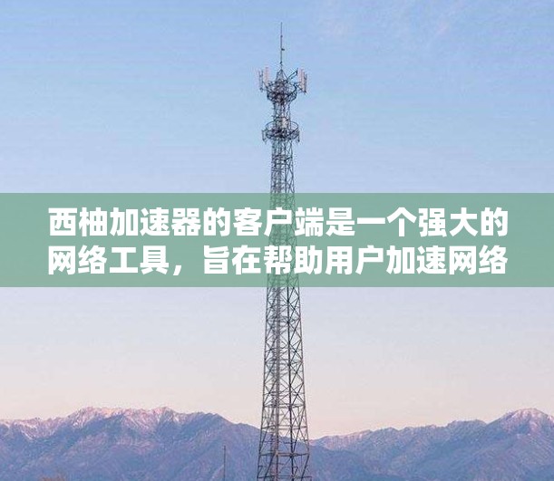西柚加速器的客户端是一个强大的网络工具,旨在帮助用户加速网络连接、匿名化访问网站以及防止网络监控。以下是关于西柚加速器客户端的详细介绍 西柚加速器的客户端是一个强大的网络工具,旨在帮助用户加速网络连接、匿名化访问网站以及防止网络监控。以下是关于西柚加速器客户端的详细介绍
