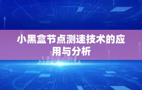小黑盒节点测速技术的应用与分析 小黑盒节点测速技术的应用与分析